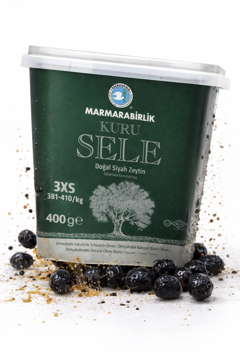 Marmara Birlik Dry Sele Black Olives 400 g