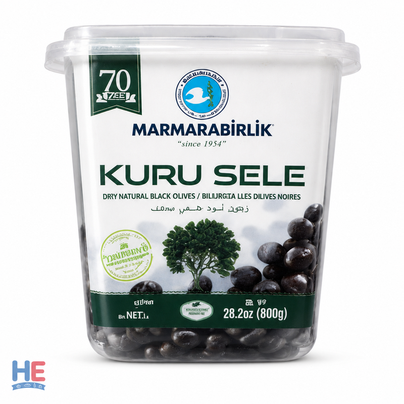 Marmarabirlik Kuru Sele Black Olives, Turkish Style (S) 800g (1.8lb)