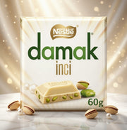 Nestle damak inci White Chocolate with Pistachio 60 g — authentic snack from Turkey | Hamilton Euromarket