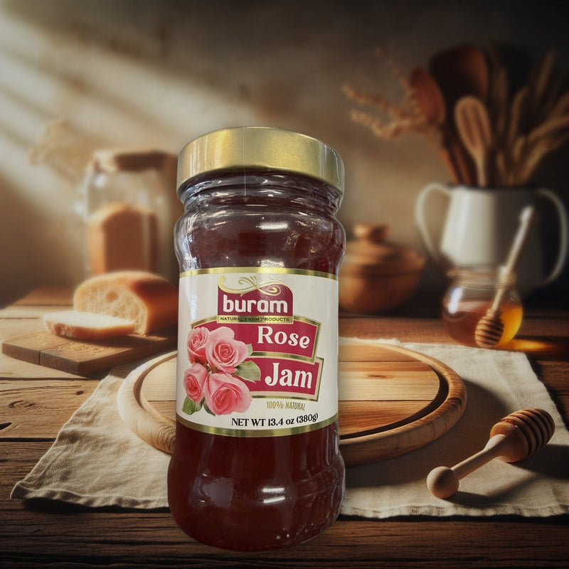 Buram Rose Jam 13.4 oz (380g) — authentic pantry from Turkey | Hamilton Euromarket