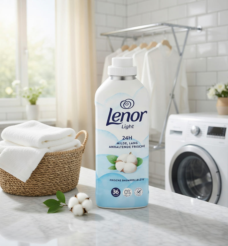Lenor Light Frische Baumwollblute 750 ml — authentic home care from Germany | Hamilton Euromarket