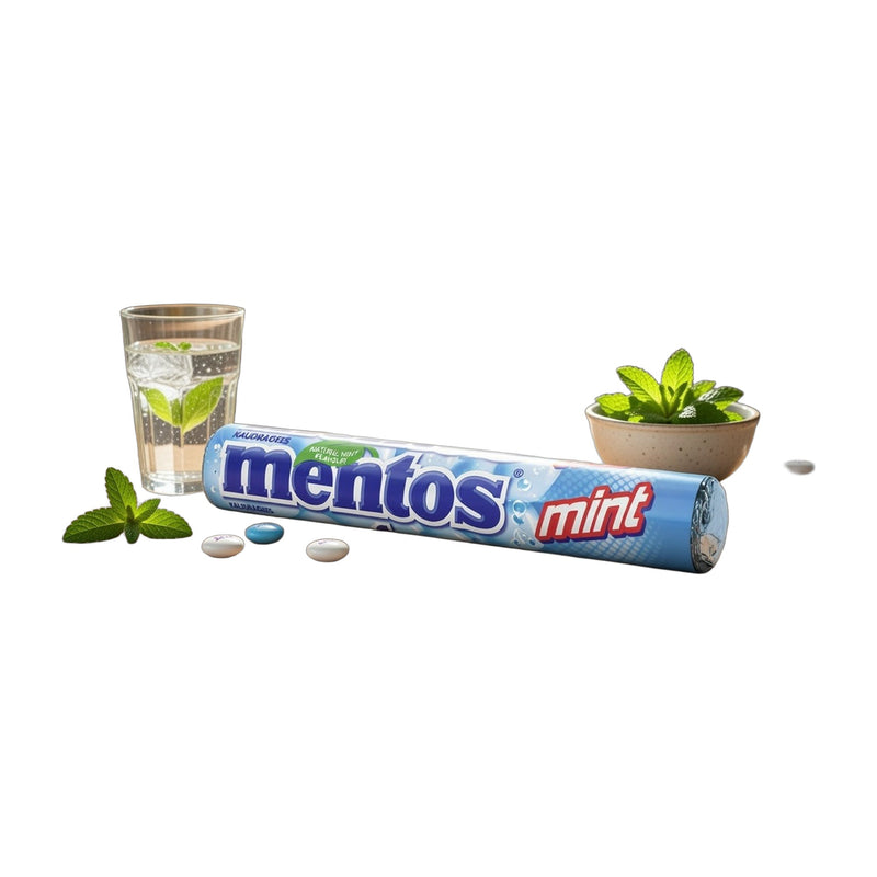 Mentos Mint Chewy Dragees Roll 38 g | Hamilton Euromarket