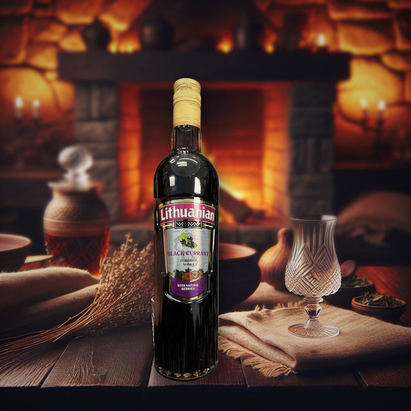 Lithuanian Black Currant Flavored Vodka 750ml — authentic alcohol from Lithuania | Hamilton Euromarket