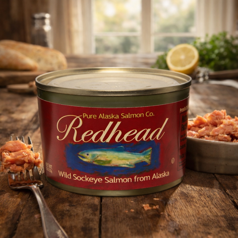 Pure Alaska Salmon Co. Redhead Wild Sockeye Salmon (Canned Salmon) 213 g