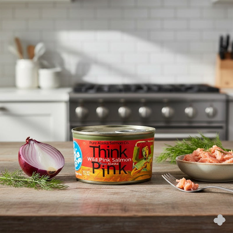 Pure Alaska Salmon Co. Pure Alaska Think Pink Wild Pink Salmon (Canned Salmon) 213 g
