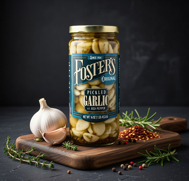 Foster's Original Pickled Garlic with Red Pepper 453.6 g