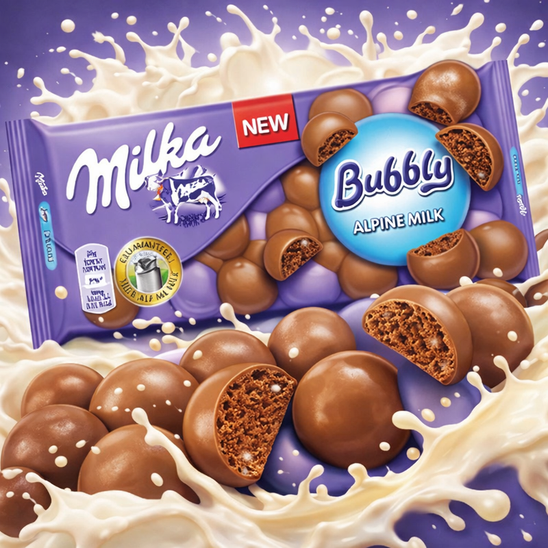 Milka Bubbly Alpine Milk Chocolate 90 g