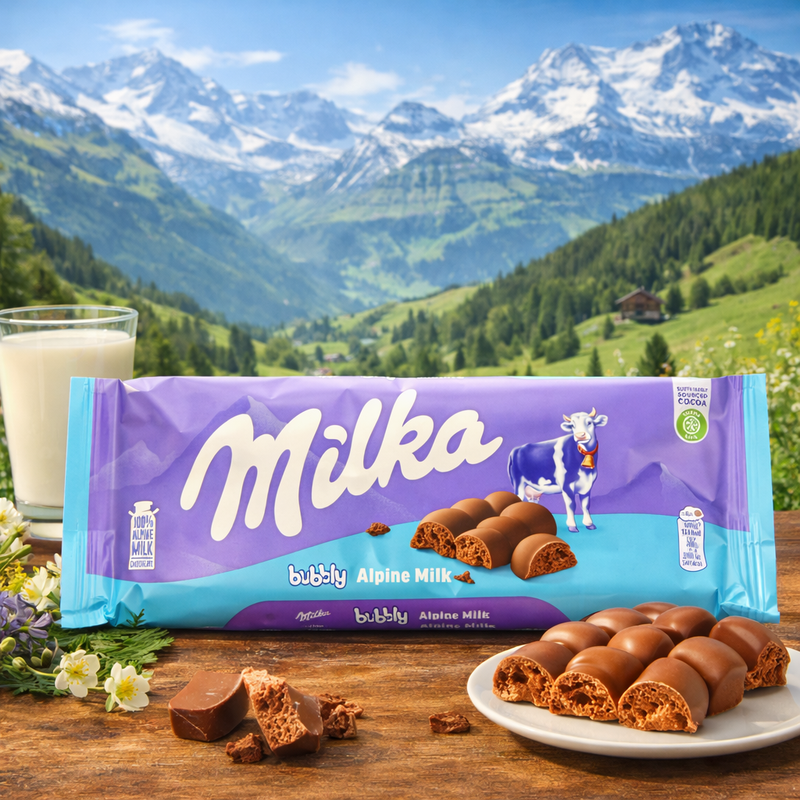Milka Bubbly Alpine Milk Chocolate 90 g