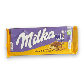 Milka Creme & Biscuit Chocolate Bar 100g (3.5oz)