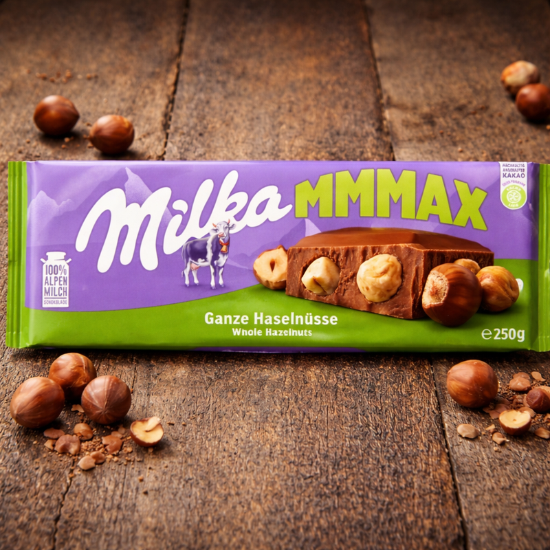 Milka MMMax Whole Hazelnuts Milk Chocolate 250 g