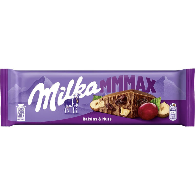 Milka Alpine Milk Chocolate with Raisins & Hazelnuts 270g (9.5oz) | HE gallery 891128145014 #3
