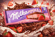 Milka Strawberry Chocolate Bar 300 g — authentic snack from Switzerland | Hamilton Euromarket