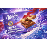 Milka Milk Chocolate with LU Biscuits 87 g — authentic snack from Switzerland | Hamilton Euromarket