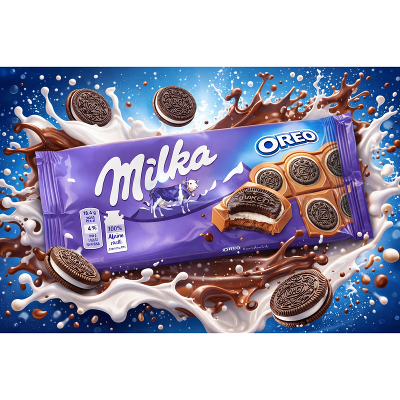 Milka Oreo Sandwich Chocolate Bar 92 g