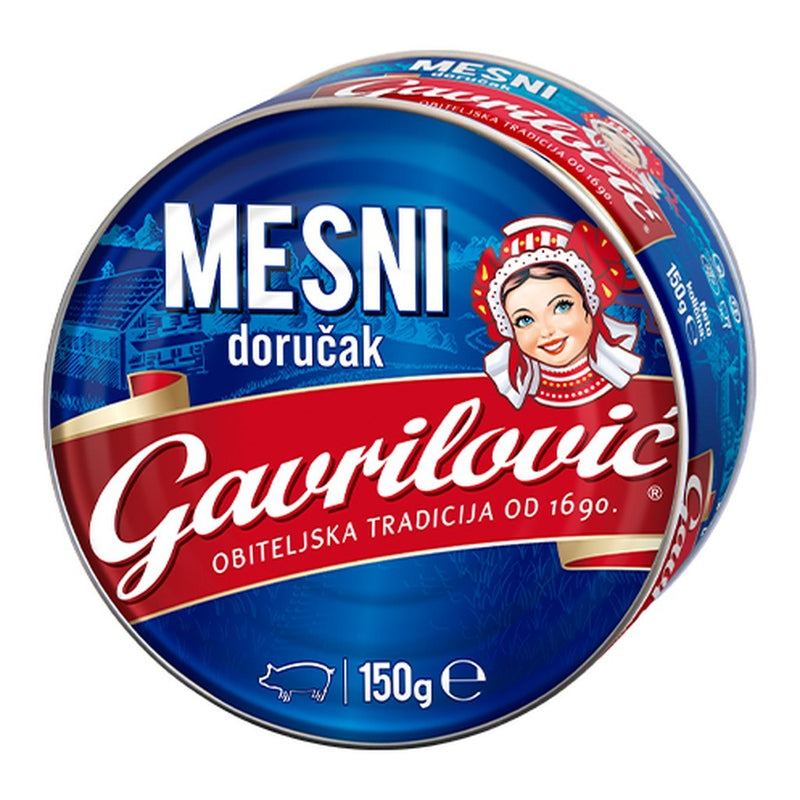 Gavrilović Pork Luncheon Loaf Pâté, Croatian Meat Spread 150g (5.3oz) | HE gallery 897523270023 #2