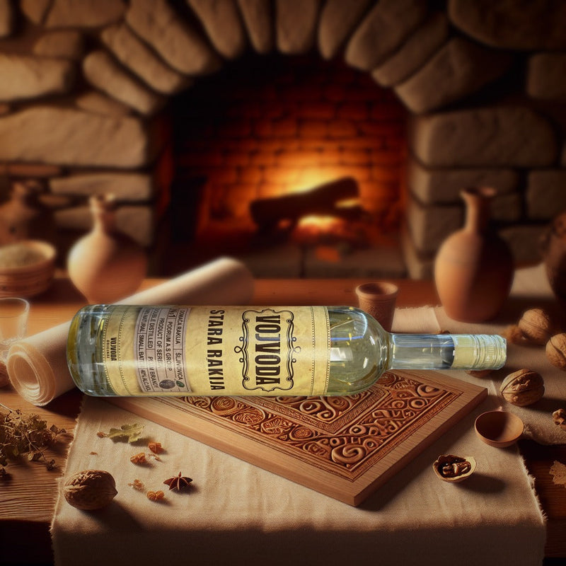 Vojvoda Stara Rakija Plum Brandy 40% ABV, Serbian 1L (33.8fl oz)
