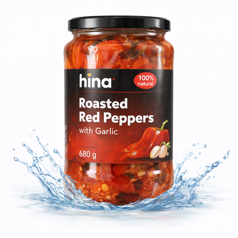 Hina Roasted Red Peppers with Garlic 680 g