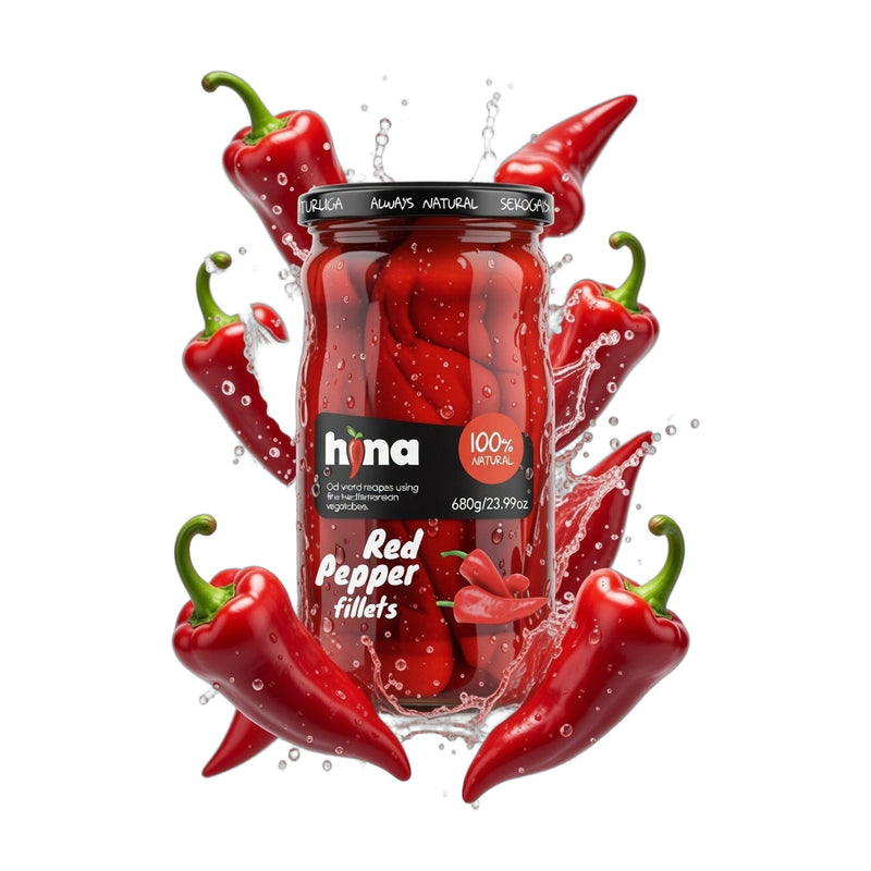 Hina Roasted Red Pepper Fillets with Garlic 680 g | Hamilton Euromarket