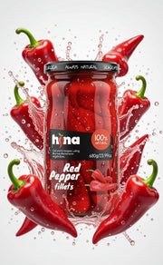 Hina Roasted Red Pepper Fillets with Garlic 680 g — authentic pantry from Croatia | Hamilton Euromarket