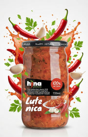 Hina Lutenica Chunky Vegetable Spread 690 g — authentic pantry from Croatia | Hamilton Euromarket