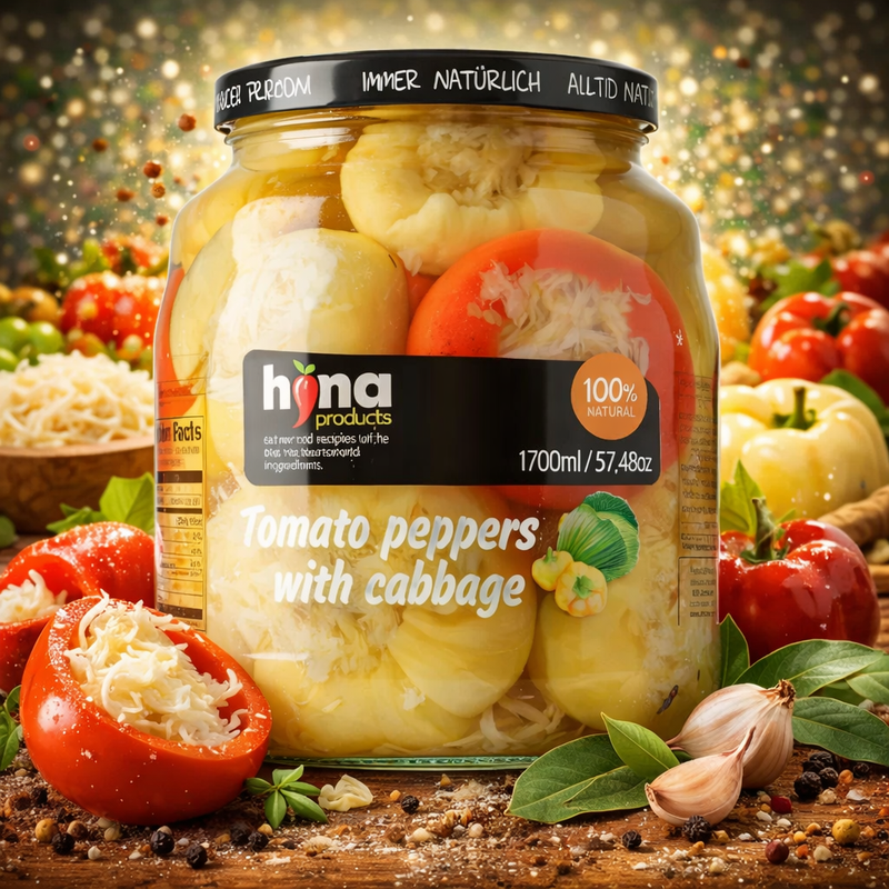 Hina Tomato Peppers with Cabbage 1700 ml