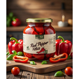 Natural Farmer Red Pepper Fillets, Macedonian Pickled Vegetables 1.5L (50.7fl oz)