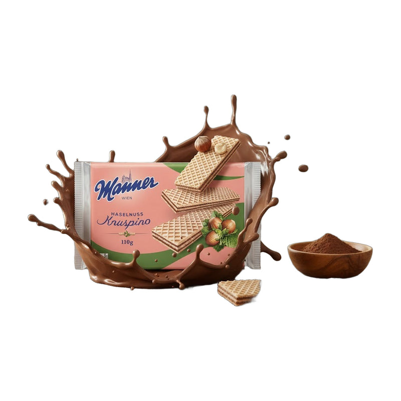 Manner Knuspino Hazelnut Wafer Cookies 110 g | Hamilton Euromarket