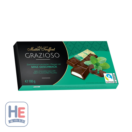Grazioso Maitre Truffout Mint Chocolate 100g (3.5oz) | HE hero 9002859058219