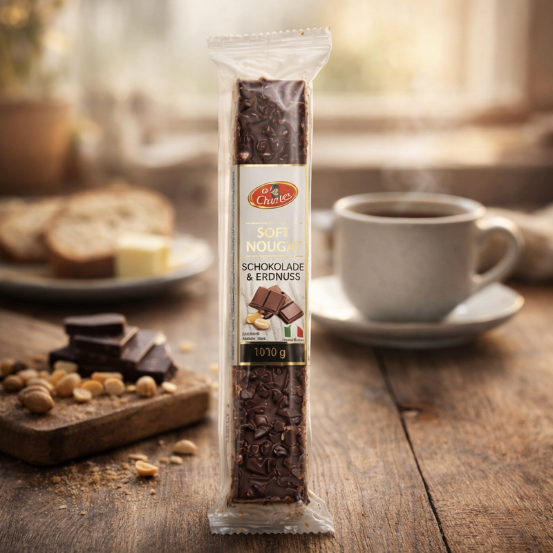 Sir Charles Soft Nougat Bar Chocolate & Peanuts 100 g