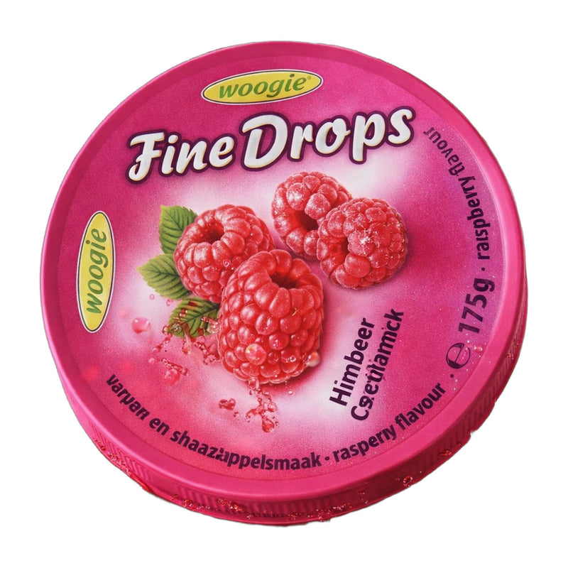Woogie Fine Drops Raspberry Flavor Hard Candy 175 g | Hamilton Euromarket