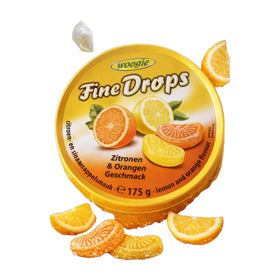 Woogie Finedrops Hard Candies Lemon Orange 175g (6.2oz)