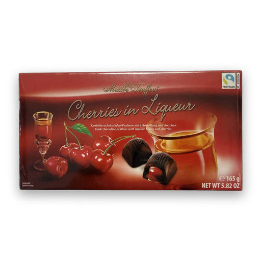 Maitre Truffout Cherries in Liqueur Dark Chocolate Pralines 165g (5.82oz)