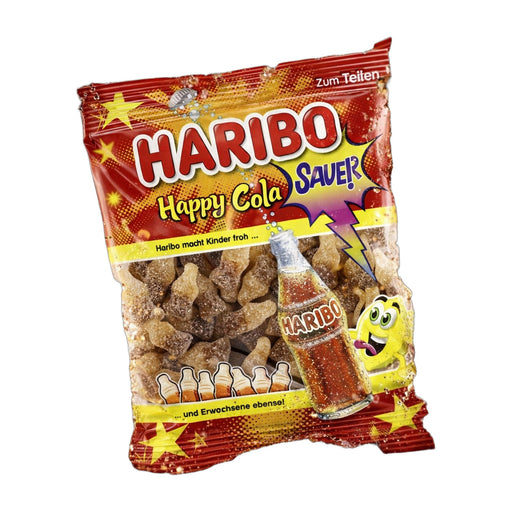 Haribo Happy Cola Sour Gummy Bottles 175 g | Hamilton Euromarket