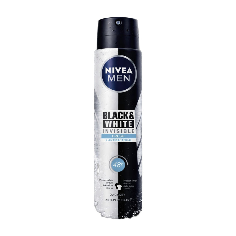 Nivea Men Black & White Invisible Fresh Antiperspirant Spray 150 ml (48h) | Hamilton Euromarket