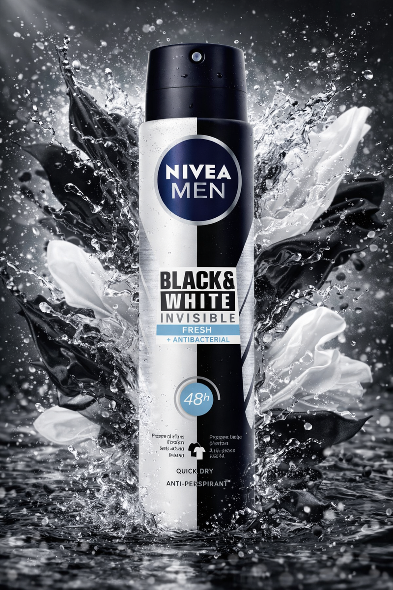 Nivea Men Black & White Invisible Fresh Antiperspirant Spray 150 ml (48h)