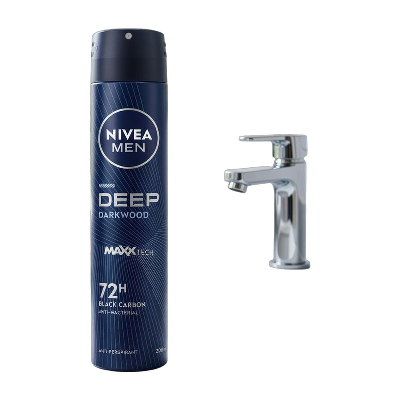 Nivea Men Deep Black Carbon Dark Wood Anti-Perspirant Spray 200 ml | Hamilton Euromarket