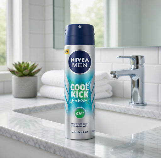 Nivea MEN Cool Kick Fresh Anti-Perspirant Spray 150 ml — authentic home care from Germany | Hamilton Euromarket