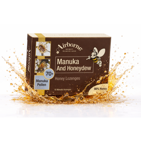 Airborne Manuka & Honeydew Honey Lozenges, New Zealand 16 Count