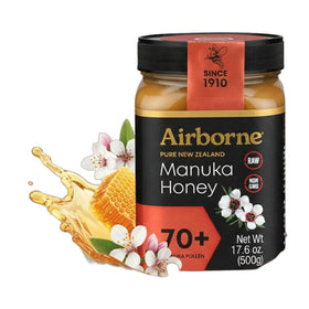 Airborne 70+ Creamed Monofloral Manuka Honey 500g (1.1lb)