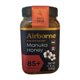 Airborne Pure New Zealand Raw Manuka Honey 85+ Manuka Pollen 500g (1.1lb)