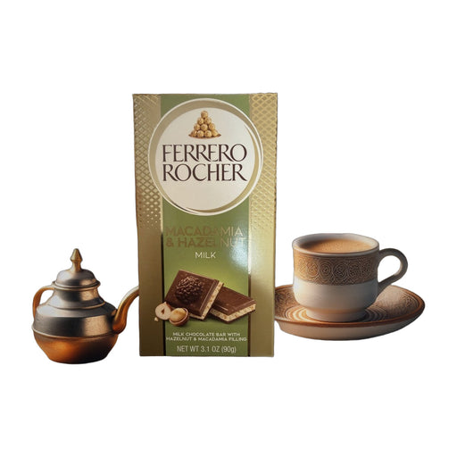 Ferrero Rocher Milk Chocolate Bar With Hazelnut & Macadamia Filling 90 g | Hamilton Euromarket