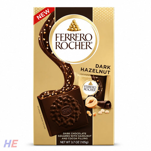 Ferrero Rocher Dark Hazelnut Chocolate Squares 105g (3.7oz)