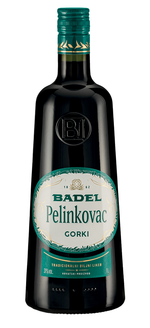 Badel Pelinkovac Gorki — Croatian herbal liqueur — 1L bottle packshot
