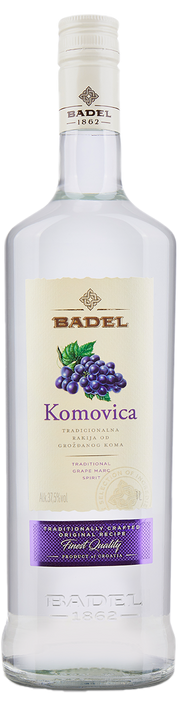 Badel Komovica Grape Brandy, Croatian Rakija 1L (33.8fl oz)