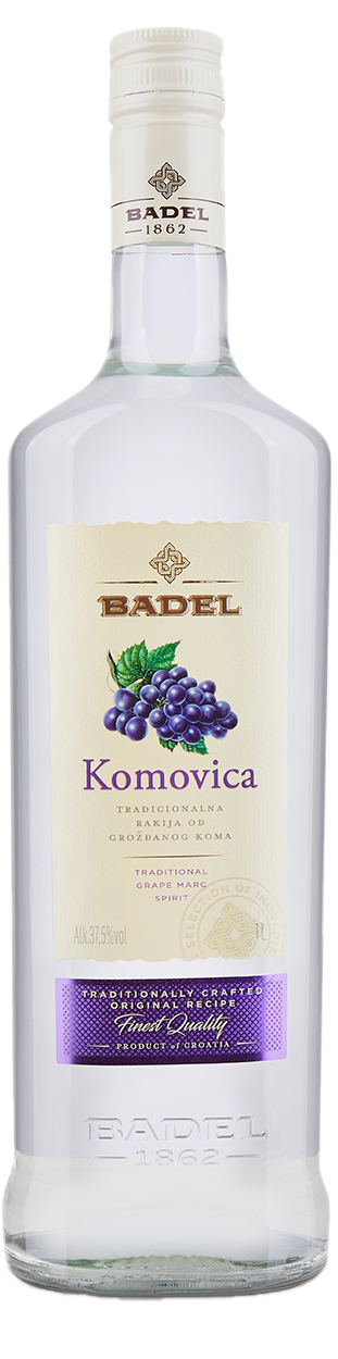 Badel Komovica Grape Brandy, Croatian Rakija 1L (33.8fl oz)
