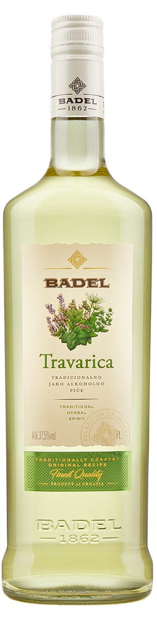 Badel Travarica Herbal Brandy, Croatian Rakija 1L (33.8fl oz)