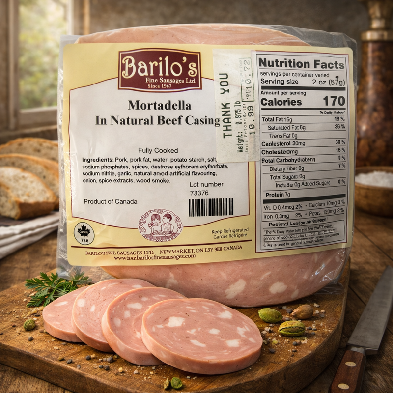 Barilo'S Mortadella in Natural Beef Casing (Variable Weight)