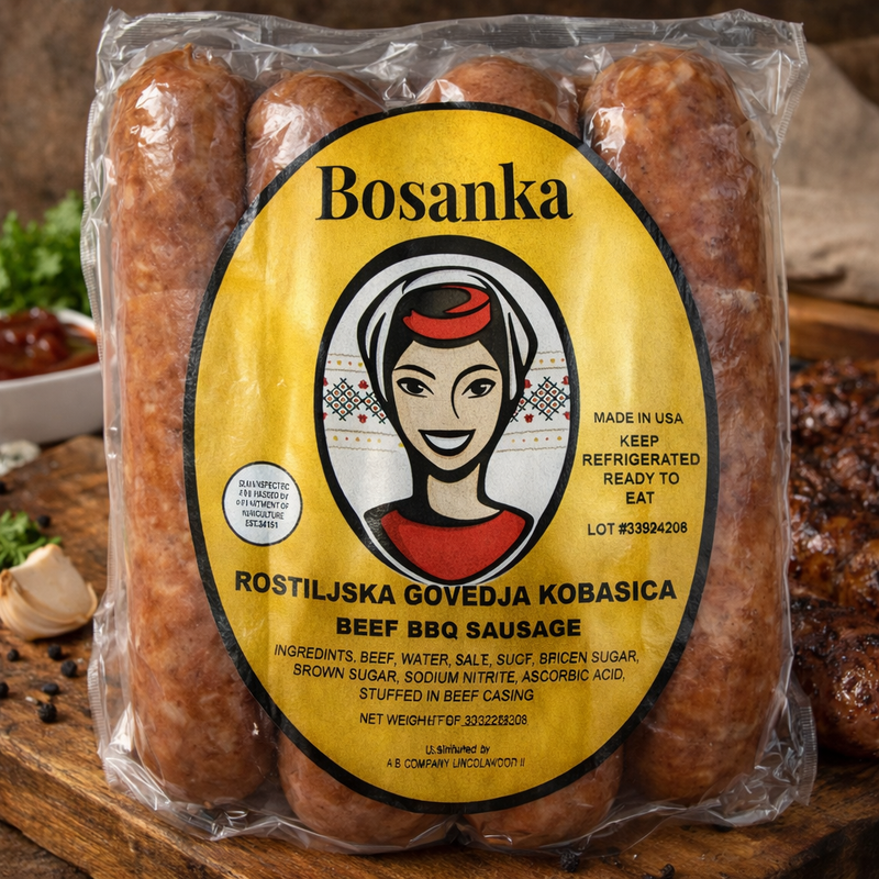 Bosanka Roštiljska Goveđa Kobasica Beef BBQ Sausage Variable Weight (Fresh Sausage)