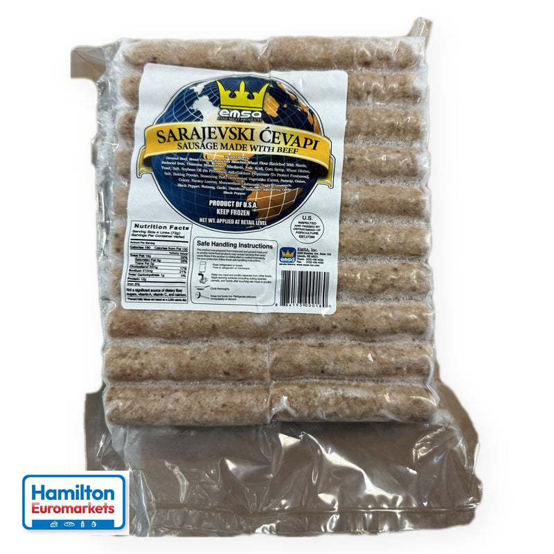Emsa Sarajevski Ćevapi, Bosnian Skinless Beef Sausage, Frozen