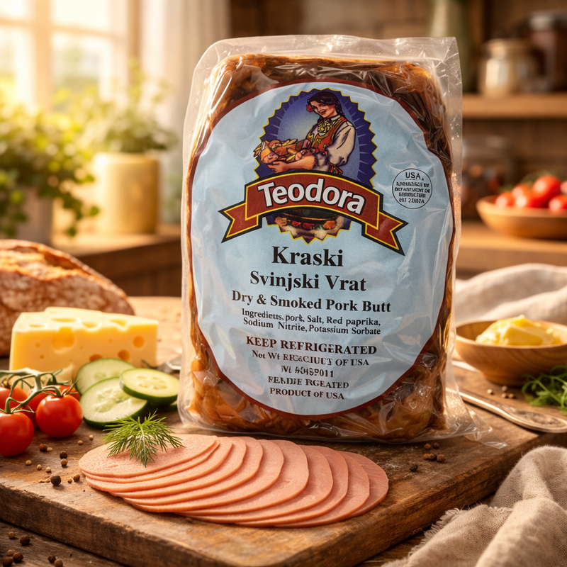 Teodora Kraski Svinjski Vrat Smoked Pork Neck (Smoked Sausage)